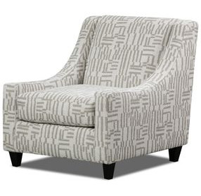 Turley Pearl Cream and Brown Upholstered Accent Chair