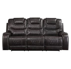 Braylon Magnetite Reclining Living Room Set with Nailhead Trim