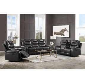 Braylon Magnetite Reclining Living Room Set with Nailhead Trim