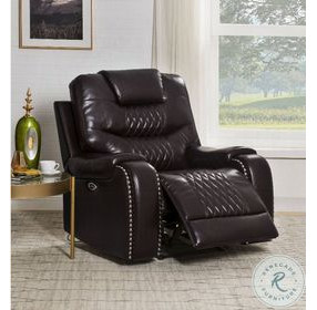 Braylon Brown Synthetic Leather Power Recliner