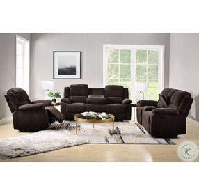 Madden Brown Chenille Reclining Living Room Set