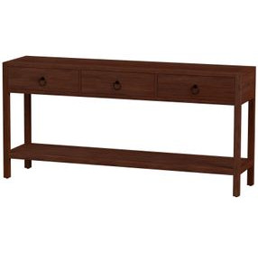 Lark Medium Brown 65" Rectangular 3 Drawer Console Table