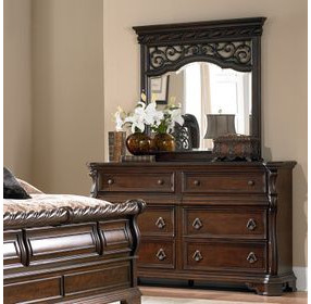 Willow Place Brownstone 8 Drawer Dresser with Mirror