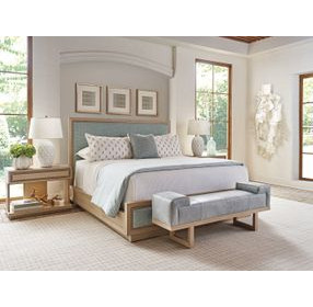 Sunset Key Abbott Gray Leather Upholstered 62" Bed Bench