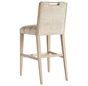 Sunset Key Greer Channeled Beige Upholstered Bar Stool
