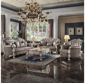 Dresden Gray 71" Loveseat with Pillow and Nailhead Trim