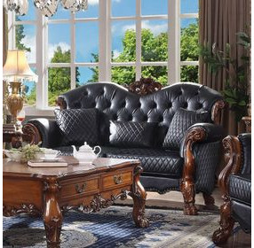 Dresden Green 71" Loveseat with Pillow and Nailhead Trim