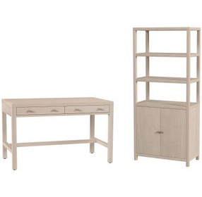 Nora Antique Taupe Rectangular Home Ofiice Set