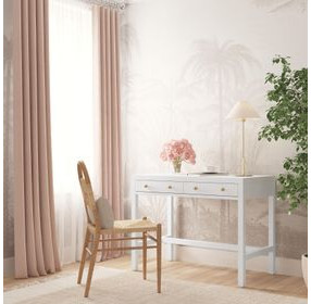 Nora White 40" Rectangular 2 Drawer Writing Desk