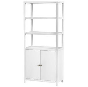 Nora White 32" 3 Tier Etagere Bookcase