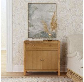 Nora Natural 31" 1 Drawer 2 Door Accent Storage Cabinet