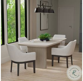Reba Natural White Wash Extendable Dining Table