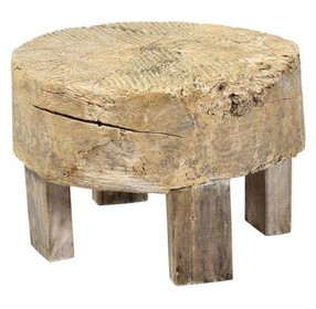 Alta Antique White Round Small End Table