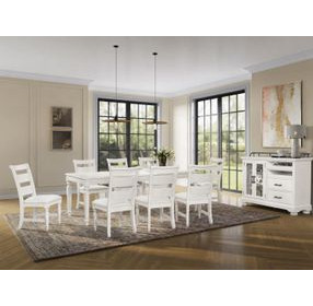 Clover Ridge Whitewash Ladder Back Side Chair Set of 2