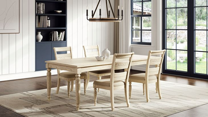 Clover Ridge Whitewash Ladder Back Side Chair Set of 2