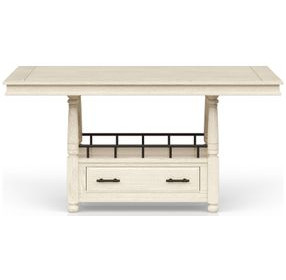 Clover Ridge Whitewash Counter Height Table