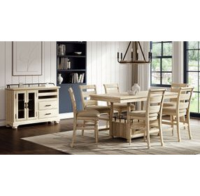 Clover Ridge Whitewash Counter Height Set