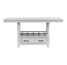 Clover Ridge Whitewash Counter Height Set