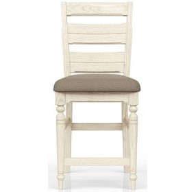 Clover Ridge Whitewash Ladder Back Counter Stool Set of 2