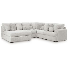 Snodoodle Arctic 5 Piece Modular Sectional with Chaise and Pillows