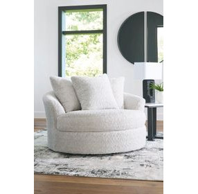 Snodoodle Arctic Performance Fabric Oversized Swivel Accent Chair