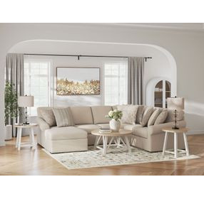 LadyMae Twill 4 Piece Sectional with LAF Chaise