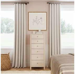 Nora Antique Taupe 22" Rectangular 6 Drawer Lingerie Chest