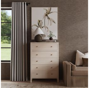 Nora Antique Taupe 36" Rectangular 5 Drawer Tall Dresser