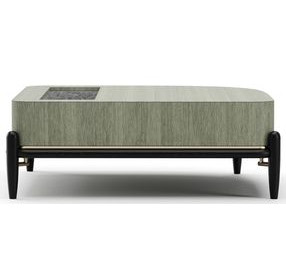 Madera Verdigris Koto and Modern Walnut Occasional Table Set