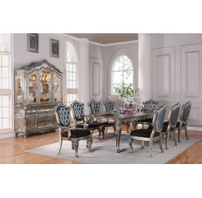 Chantelle Antique Platinum 96" Extendable Rectangular Dining Table
