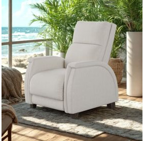 Venus Eggshell Leather Zero Gravity Power Recliner and Massage