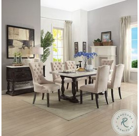 Gerardo Beige Linen Arm Chair Set of 2