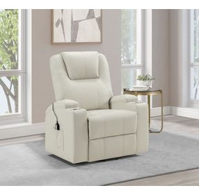 Armstrong Ivory Power Lift Massage Recliner
