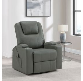 Armstrong Gray Power Lift Massage Recliner