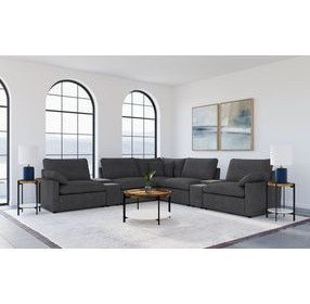 Collins Dark Gray 7 Piece Modular Power Sectional