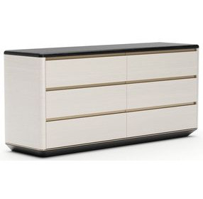 Madera Opal Ash and Modern Walnut 6 Drawer Dresser