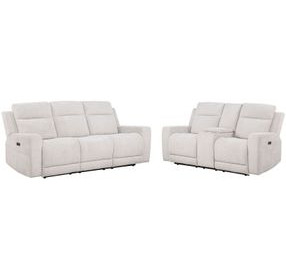 Kennett Ivory Power Reclining Living Room Set
