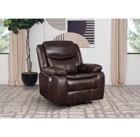 Sycamore Dark Brown Power Recliner