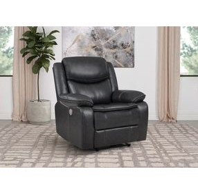 Sycamore Dark Gray Power Recliner