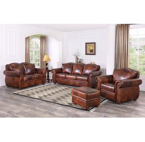 Arizona Marco Leather Upholstered Living Room Set with Nailhead Trim