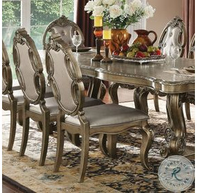 Ragenardus Synthetic Leather and Vintage Oak Side Chair Set of 2