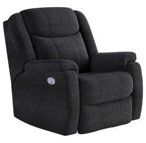 Hercules Bahari Charcoal Power Recliner with USB Charging