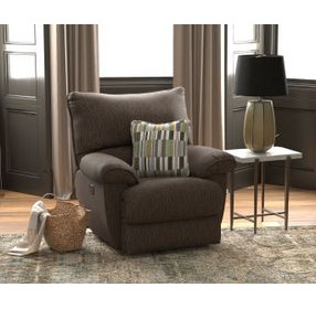 Lenny Chocolate Power Lay Flat Recliner