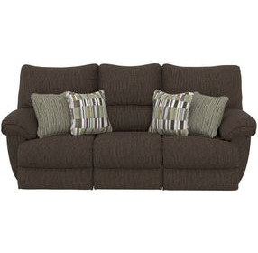 Lenny Chocolate Power Lay Flat Reclining Living Room Set