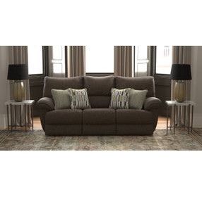 Lenny Chocolate 90" Power Lay Flat Reclining Sofa