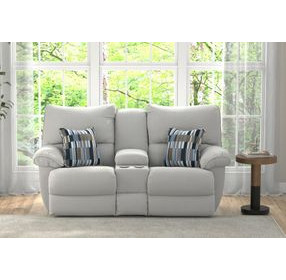Lenny Winter Power Lay Flat Reclining Console Loveseat