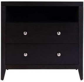 Dana Antique Coffee 2 Drawers Nightstand with Top Shelf