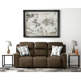 Arezzo Chocolate 87" Power Headrest Power Reclining Sofa