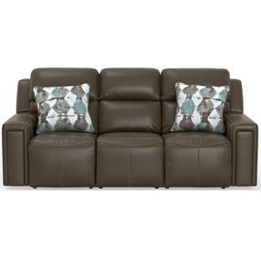 Arezzo Chocolate Power Headrest Power Reclining Living Room Set