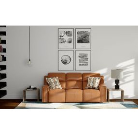 Arezzo Whiskey 87" Zero Gravity Power Reclining Sofa with Power Headrest